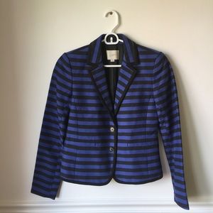 🛍BOGO Striped LOFT Blazer Blue and Black